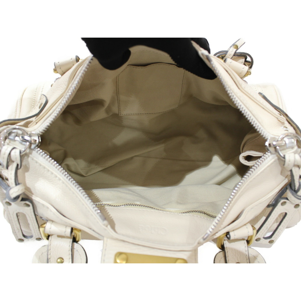 CHLOE Paddington Leather Tote Bag Off White - Picture 7 of 7